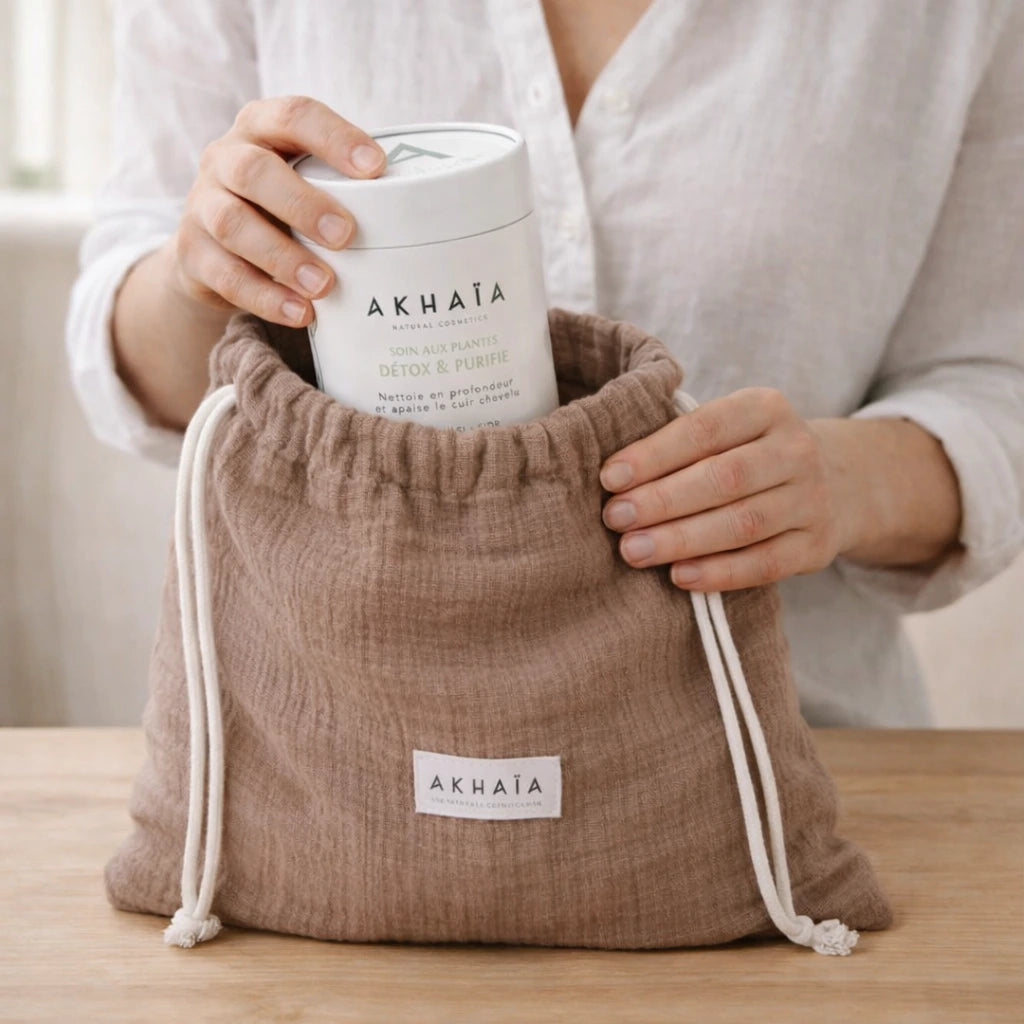 Pochon en gaze de coton